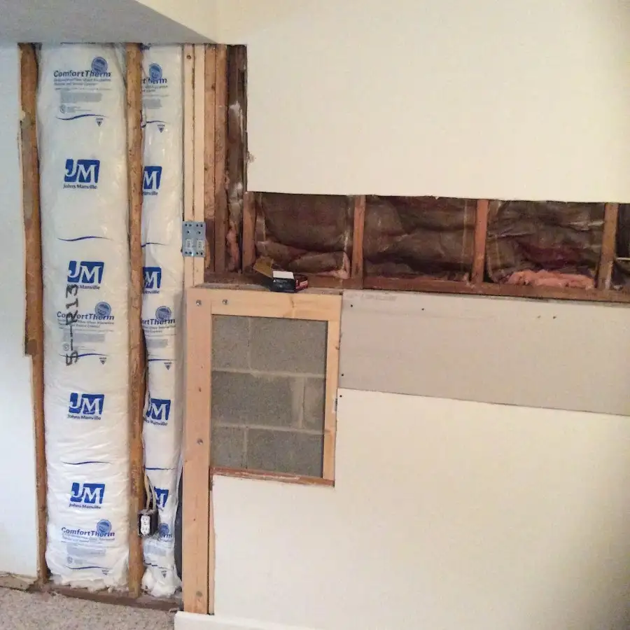 Wall insulation replacement during Contents Cleaning & Restoration in Clinton